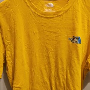 The North Face Golden Yellow Tee with Blue Logo